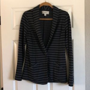 Black and Gray striped soft blazer